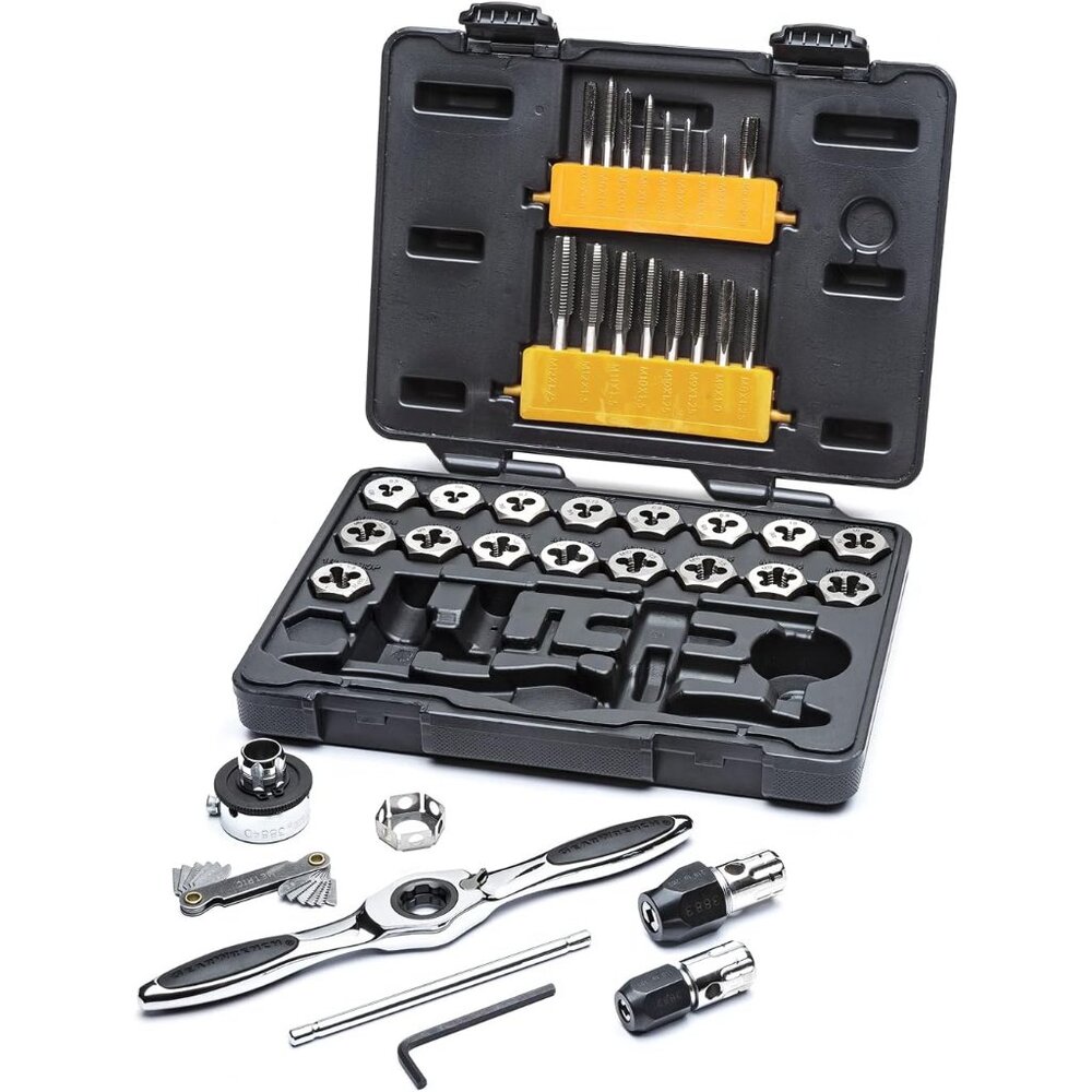 42 Piece Ratcheting Tap & Die Set, Metric -